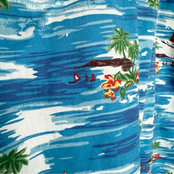 JAM SESSION Men's Blue Graphic Print Hawaiian Shirt Size L Slim Fit Summer - Picture 8 of 11